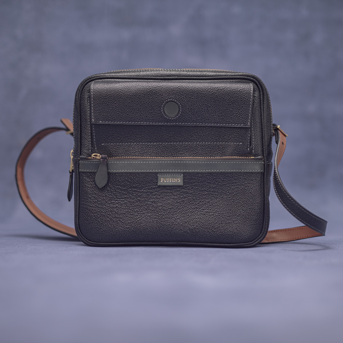 Сумка через плече TITE Street: Juniper & Dark Blue Grain Leather