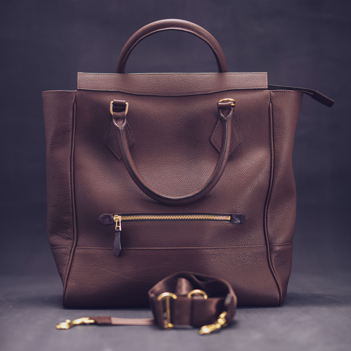 CALATRAVA Shopper, чоловіча шкіряна сумка-шопер: Chocolate Grained