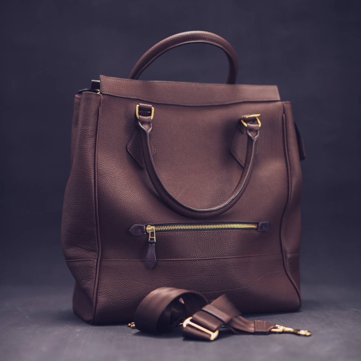 CALATRAVA Shopper, чоловіча шкіряна сумка-шопер: Chocolate Grained