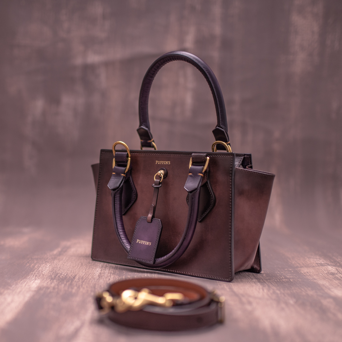 Компактна жіноча сумка FLAIR: Plum Wine & Brownie