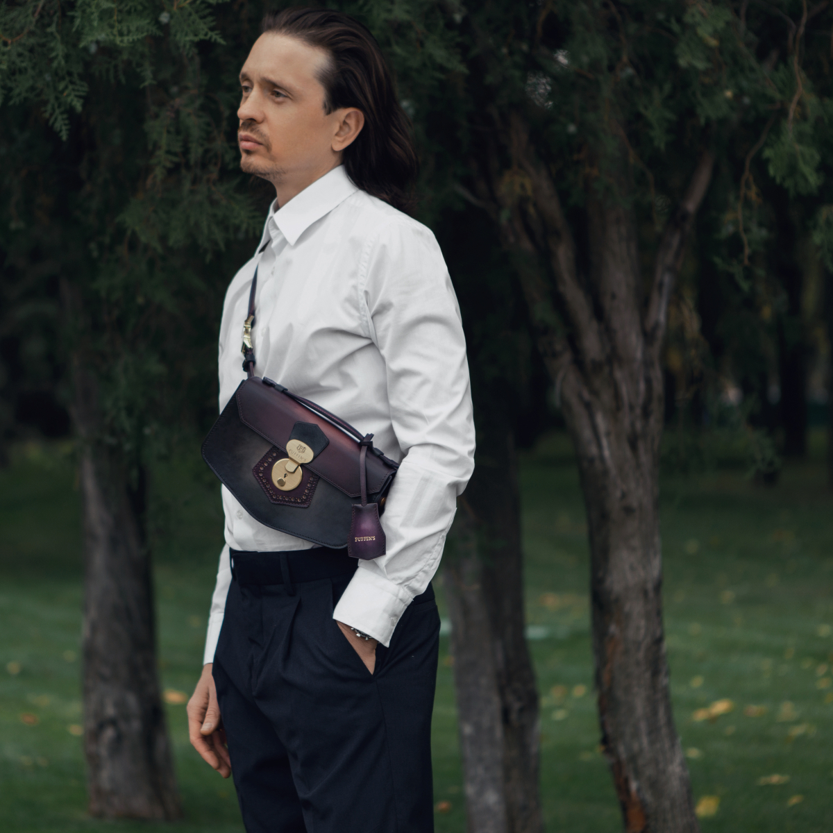 Сумка через плече TUDOR: інжир & ялівцевий