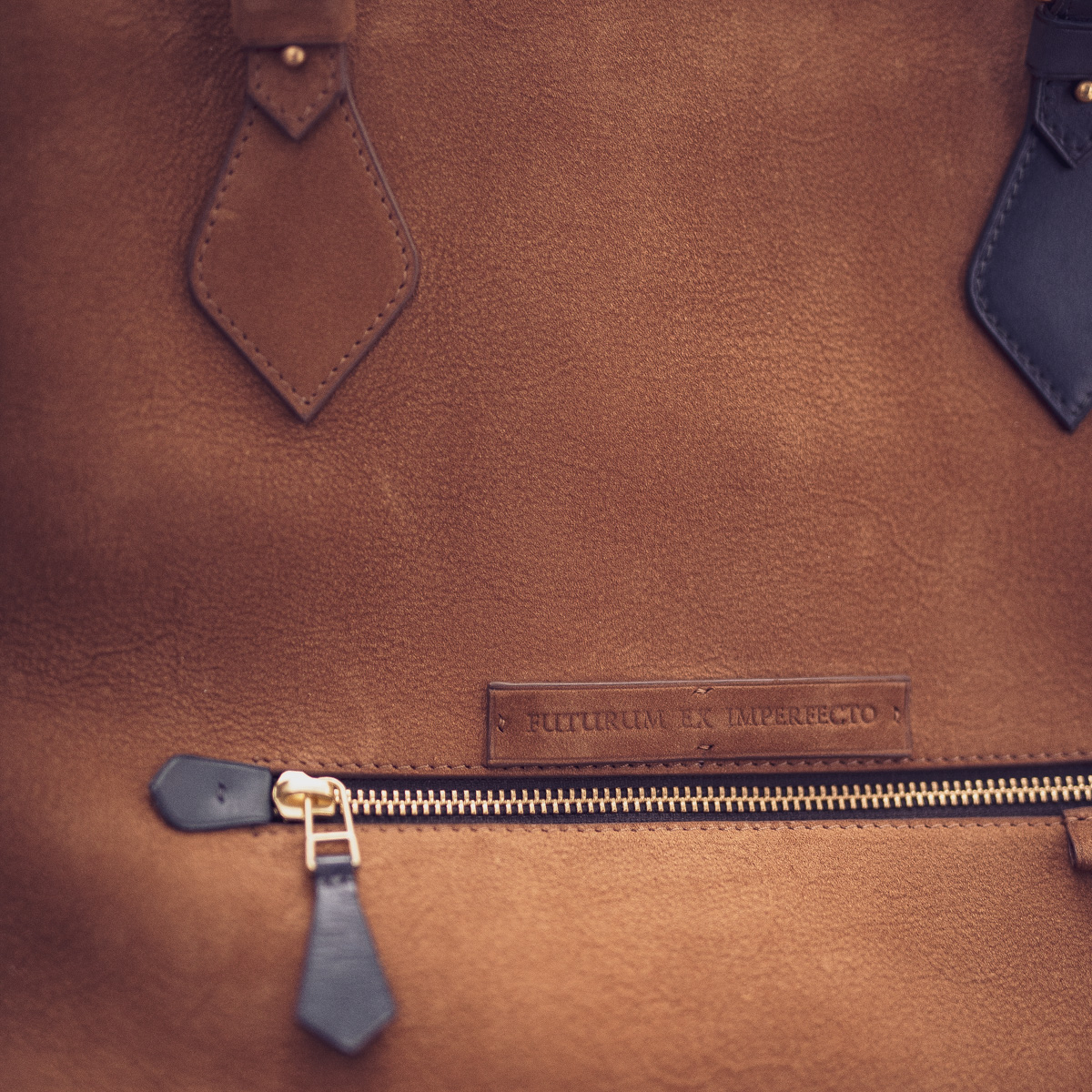 CALATRAVA Shopper, чоловіча шкіряна сумка-шопер: Blue Grape & Light Brown Nubuck