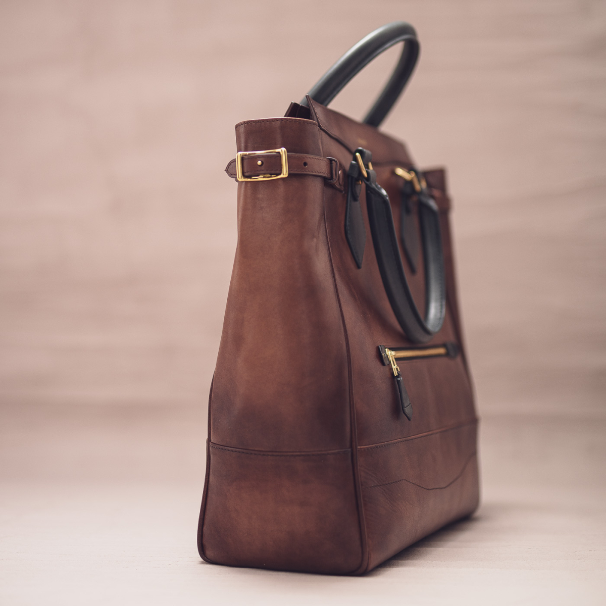 CALATRAVA Shopper v.EXT1, чоловіча шкіряна сумка-тоут: Dark Agave & Milk Chocolate