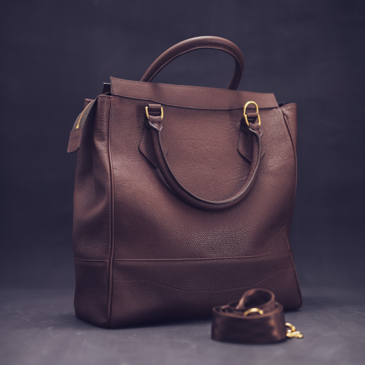 CALATRAVA Shopper, чоловіча шкіряна сумка-шопер: Chocolate Grained