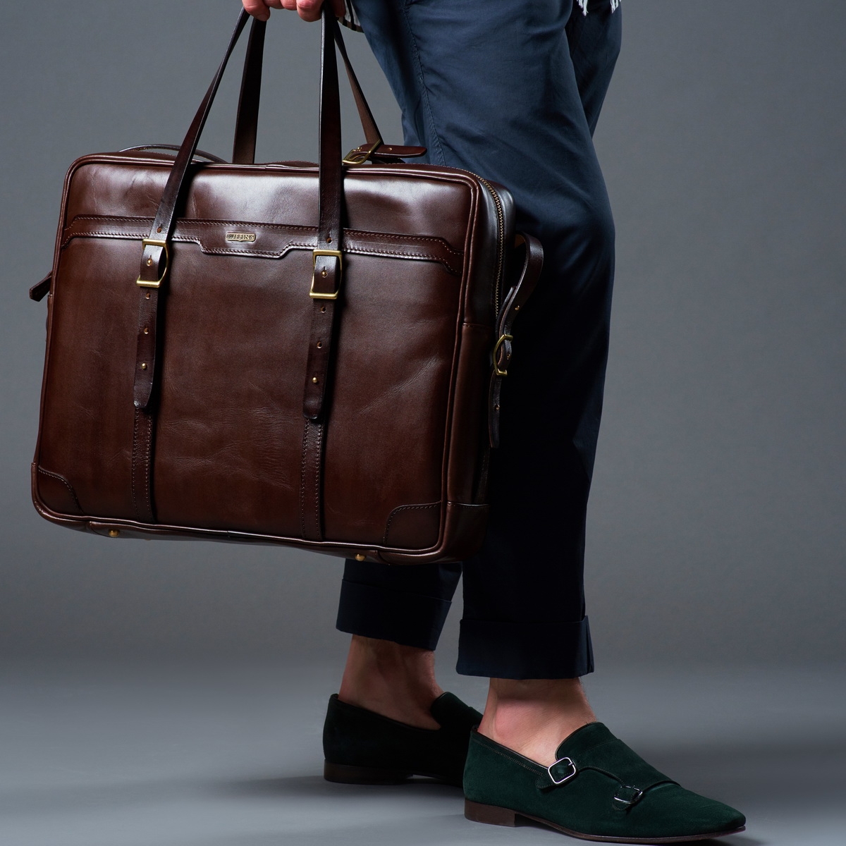 портфель dapper 17" каштановый 