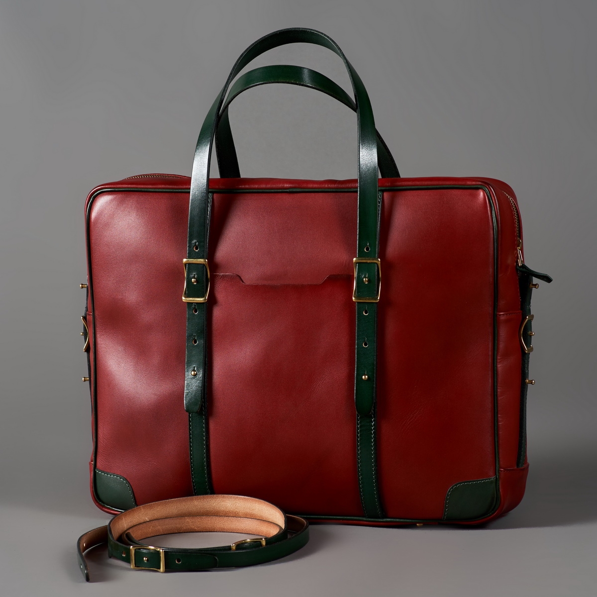 портфель dapper 17" зеленый травяной & красная смородина 