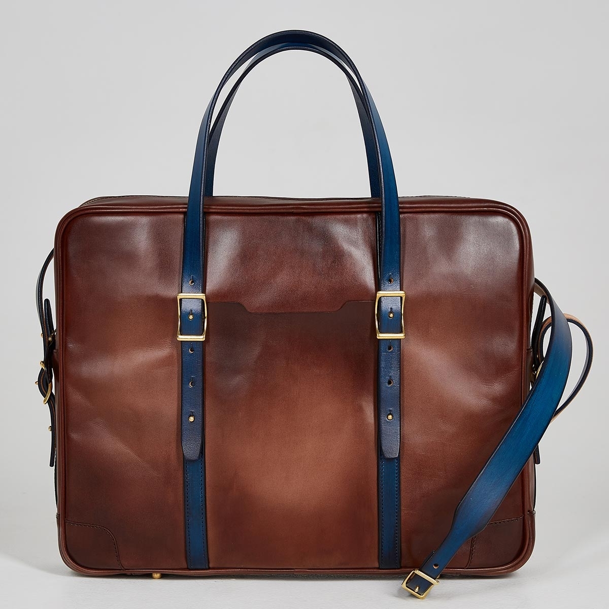 Портфель DAPPER 17" блакитний сапфір & голандський какао