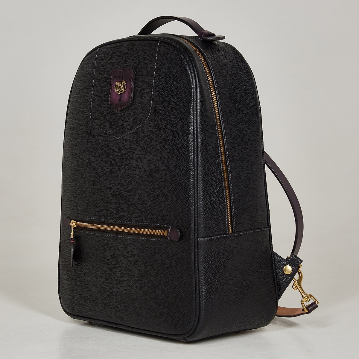 Міський рюкзак ASPEN: Plum Wine & Dark Blue Grain Leather