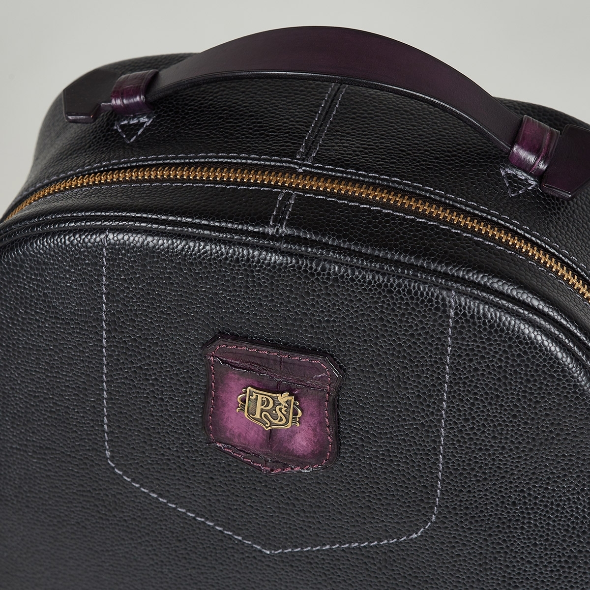 Міський рюкзак ASPEN: Plum Wine & Dark Blue Grain Leather