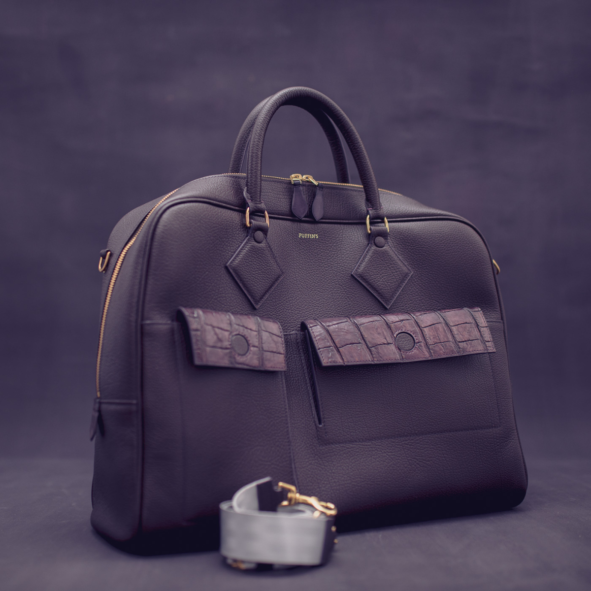 Сумка-портфель CLUB 4634 16'': зерниста шкіра та алігатор