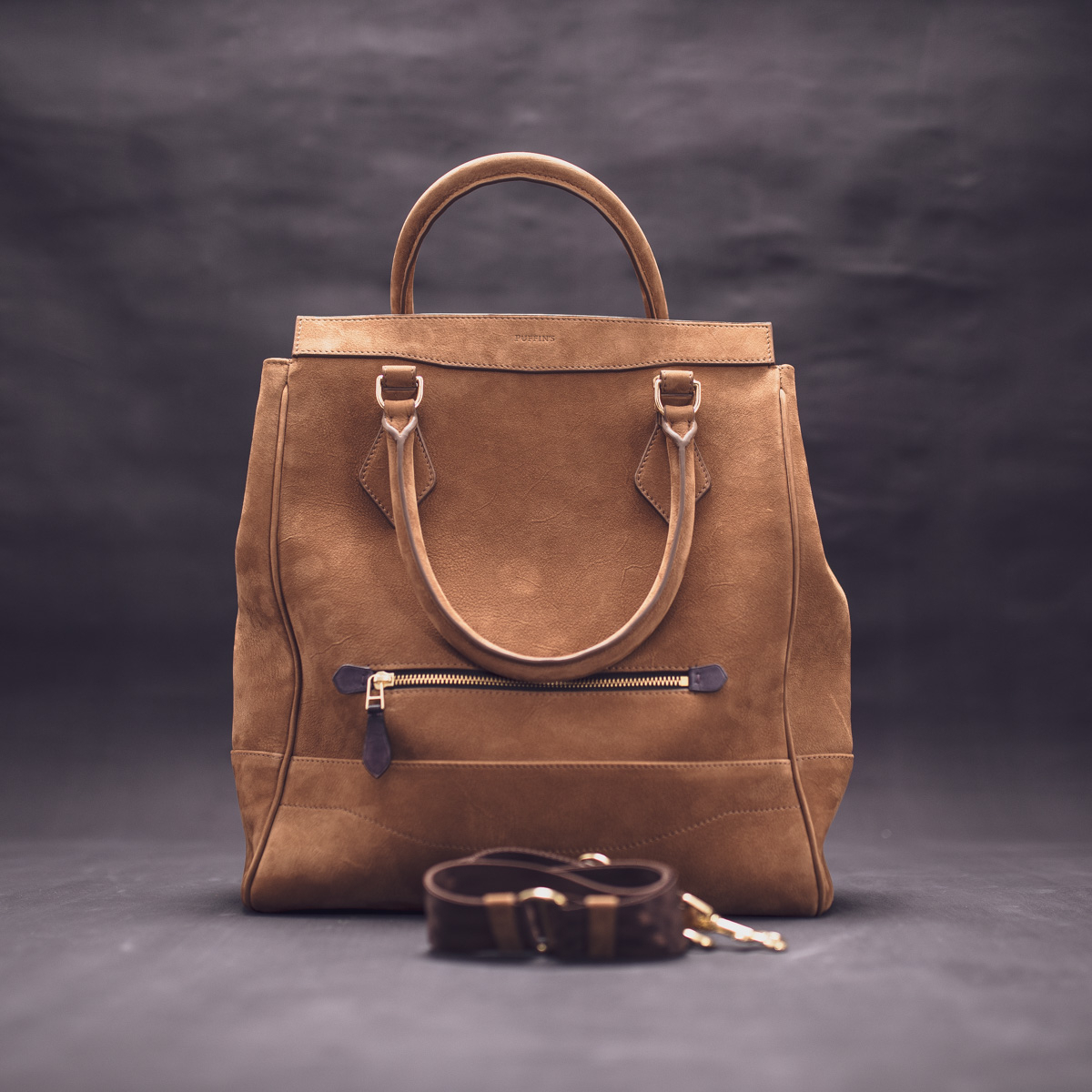 CALATRAVA Shopper, чоловіча шкіряна сумка-шопер: світло-коричневий нубук